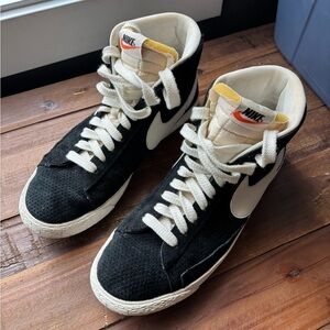 Nike Black and White High-Top Sneakers